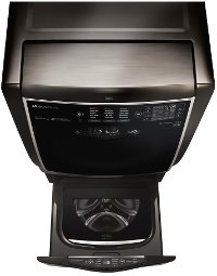 WD205CK LG Signature Pedestal Washer - Black Stainless Steel-4