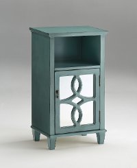 Antique Aqua Blue End Table - Maisie