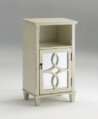 Antique Ivory White End Table - Maisie