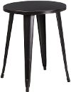 Black Metal Cafe Round Indoor-Outdoor Table
