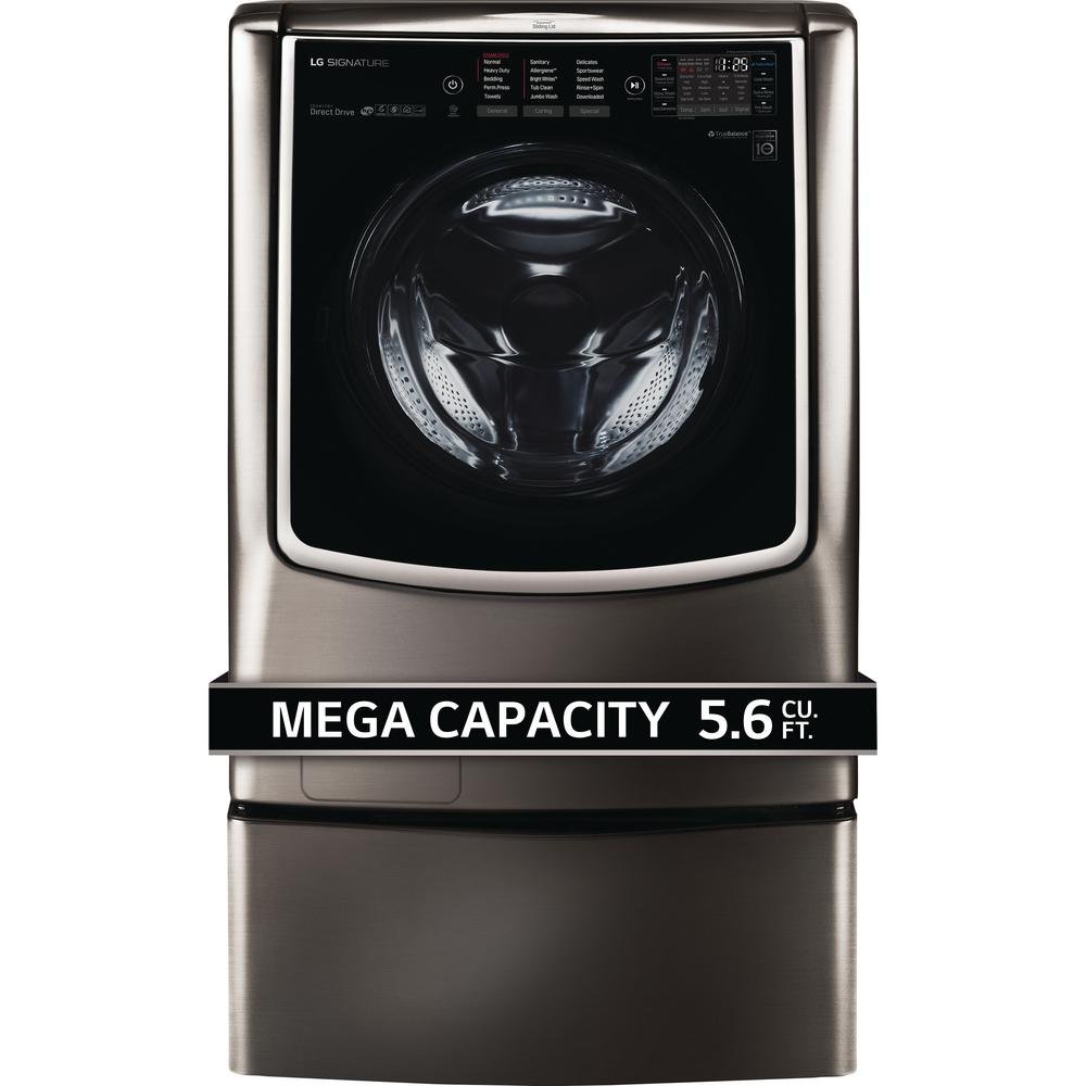 WM9500HKA LG Signature 5.8 cu. ft. Front Load Washer - Black Stainless Steel-2