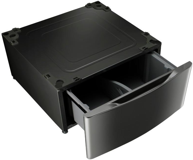 WDP5K LG Signature Washer and Dryer Pedestal - Black Stainless Steel-2