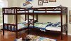 Dark Walnut Double Twin-over-Twin Bunk Bed with Trundle - Marquette-2