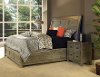 Clearance Classic Gray-Brown Queen Sleigh Bed - Beckham