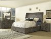Clearance Classic Gray-Brown 6 Piece King Bedroom Set - Beckham