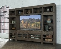 KIT Tan 4 Piece Modern Entertainment Center - St. Croix