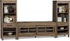 KIT Clearance Tan 3 Piece Modern Entertainment Center - St. Croix