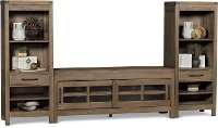 KIT Tan 3 Piece Modern Entertainment Center - St. Croix