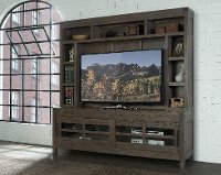 KIT Tan 2 Piece Modern Entertainment Center - St. Croix