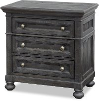 Dusty Gray Rustic Traditional Nightstand - Graham Hill