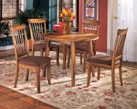 Rustic Drop Leaf Round Dining Table - Berringer