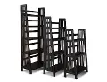 48 Inch Modern Black Bookshelf - Varsity