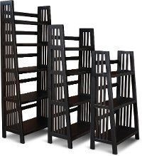48 Inch Modern Black Bookshelf - Varsity
