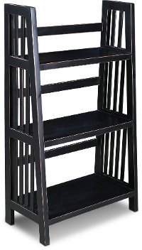 48 Inch Modern Black Bookshelf - Varsity-2