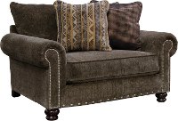 Traditional Tiger's Eye Brown Chair - Avery