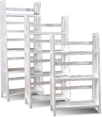 72 Inch Modern White Bookshelf - Varsity