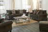Traditional Tiger's Eye Brown 2 Piece Living Room Set - Avery
