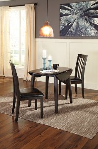 D310-15 Contemporary Drop Leaf Round Dining Table - Hammmis