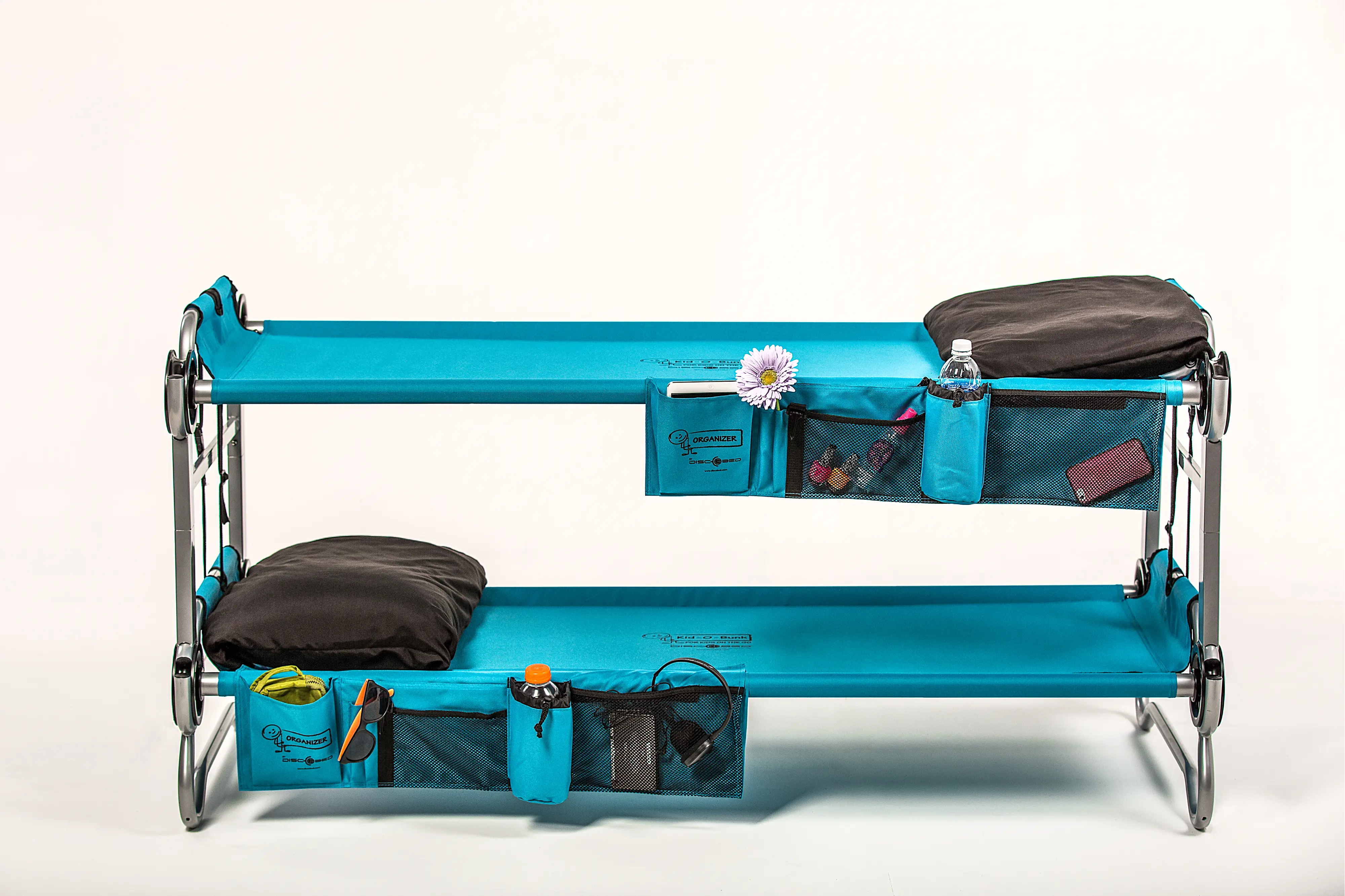 30105BO Teal Kid-O-Bunk with 2 Organizers-4