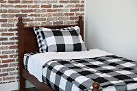 Beddy's Queen Black and White Checked Out Bedding Collection-7