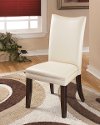 Set of 2 Contemporary White Dining Chairs - Charrell