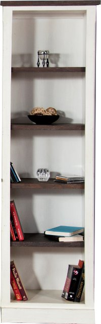 Two Tone Charcoal Gray and White Bookcase - Barn Door