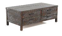 Rustic Dark Brown Coffee Table - Dundee-2