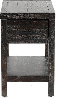 Rustic Dark Brown Side Table - Dundee