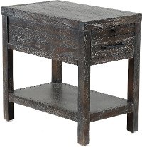 Rustic Dark Brown Side Table - Dundee-2