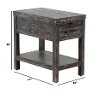 Rustic Dark Brown Side Table - Dundee-3