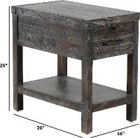 Rustic Kettle Black Side Table - Dundee-3