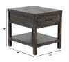 Rustic Dark Brown End Table - Dundee-3