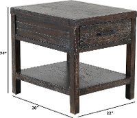 Rustic Dark Brown End Table - Dundee-3