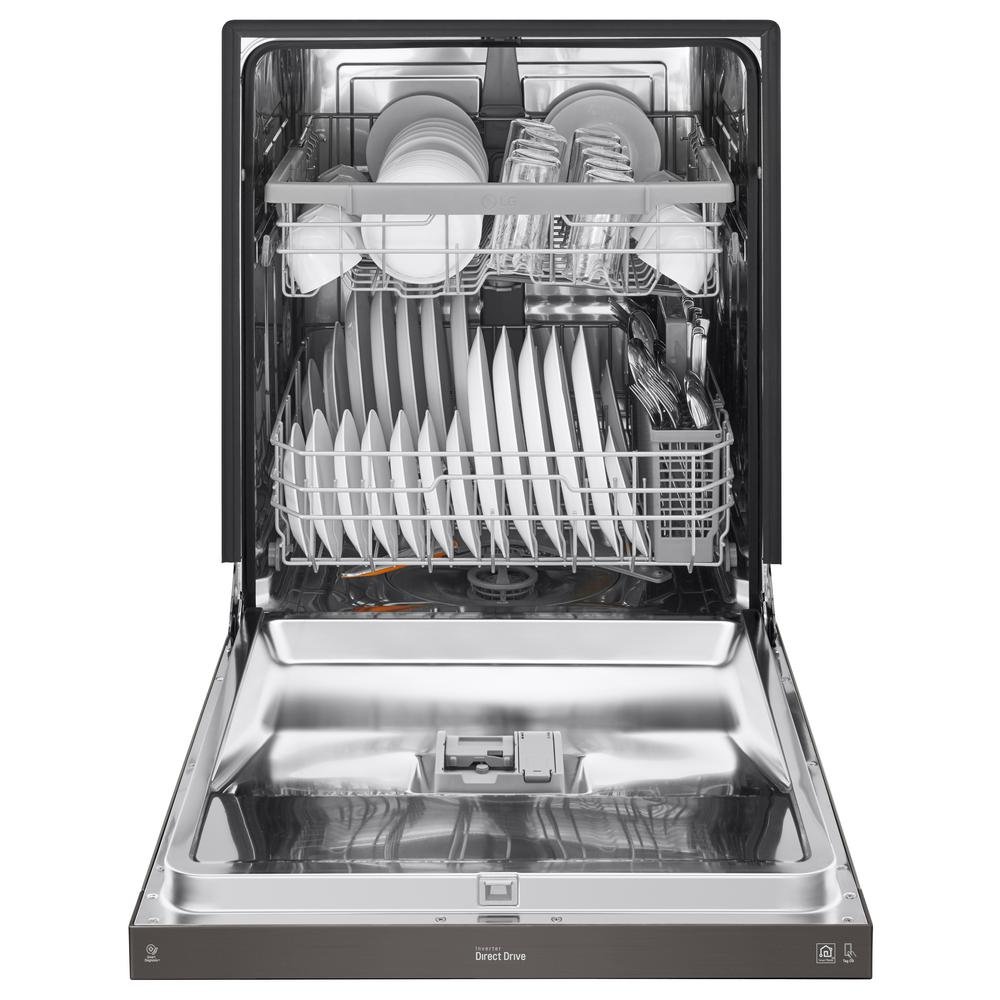 LDF5545BD LG Dishwasher with Front Controls - Black Stainless Steel-2