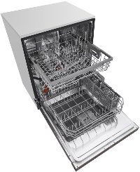 LDF5545BD LG Dishwasher with Front Controls - Black Stainless Steel-3