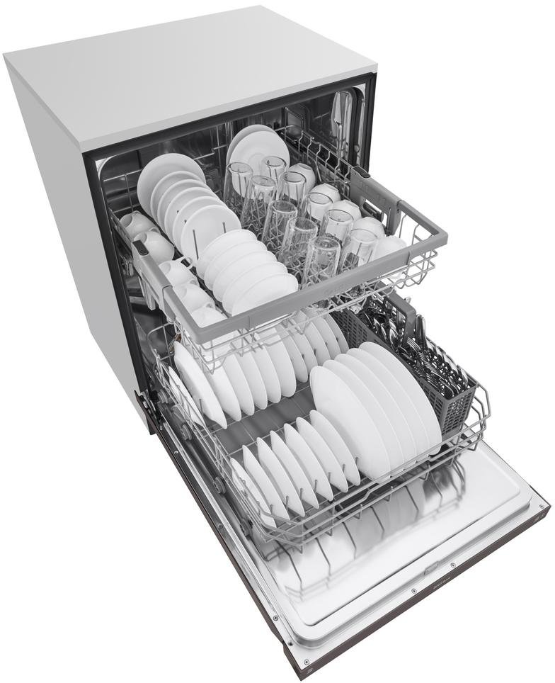 LDF5545BD LG Dishwasher with Front Controls - Black Stainless Steel-7