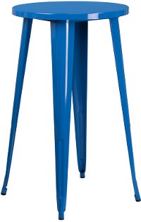 Blue Metal Cafe Round Indoor-Outdoor Bar Table