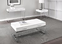 Modern White End Table - Everett-2