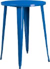 Blue Metal 30 Inch Round Indoor-Outdoor Cafe Bar Table
