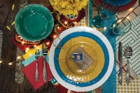 12 Piece Assorted Color Melamine Dish Set-3
