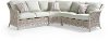 3 Piece Cream Outdoor Patio Sectional Set - Mayfair