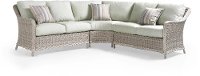 3 Piece Cream Outdoor Patio Sectional Set - Mayfair