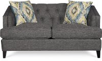 S4371/LGOGRAPHITE/LV Mid-Century Modern Graphite Gray Loveseat - Nixon