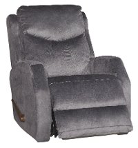Slate Gray Swivel Rocker Recliner - Tip Top