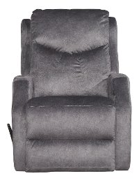 Slate Gray Swivel Rocker Recliner - Tip Top-2