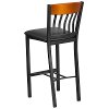 Black and Cherry Metal Bar Stool-3