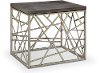 Distressed Silver and Gray End Table - Tribeca