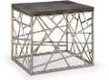 Distressed Silver and Gray End Table - Tribeca