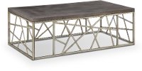 Distressed Silver and Gray Coffee Table - Tribeca