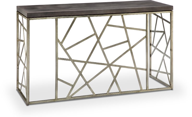Distressed Silver And Gray Sofa Table Tribeca Rc Willey Distressed Silver And Gray Sofa Table Tribeca